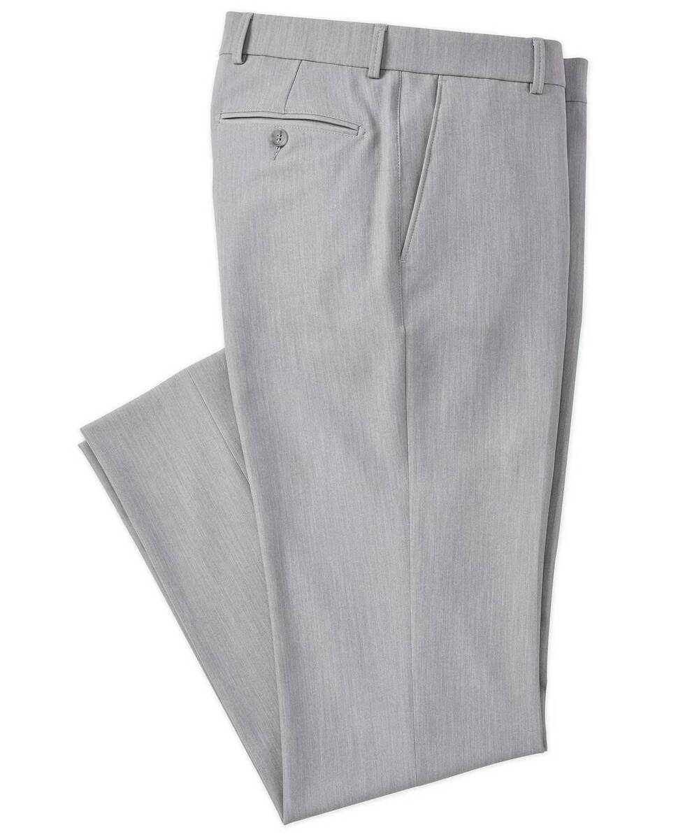 NEW BALLIN men's comfort-eze commuter bi-stretch gabardine trouser in pearl grey